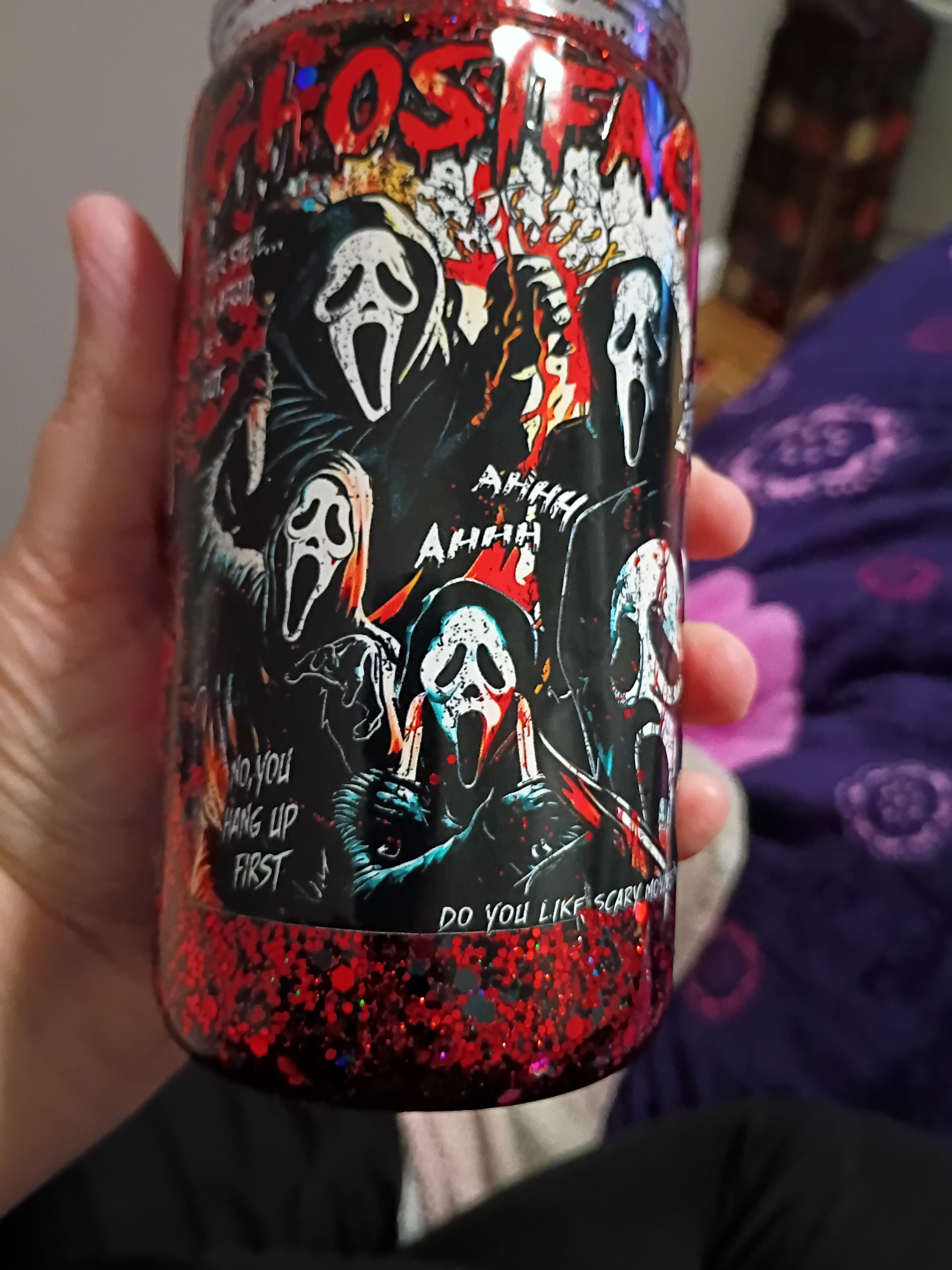 16oz horror tumbler